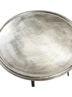 Raw Silver Finish Tisch, Silber