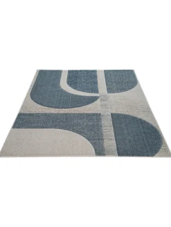 Rockledge Moderner Teppich, Blau-Grau
