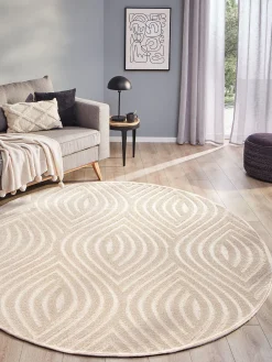 Rombo Moderner Teppich, Creme