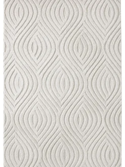 Rombo Moderner Teppich, Offwhite
