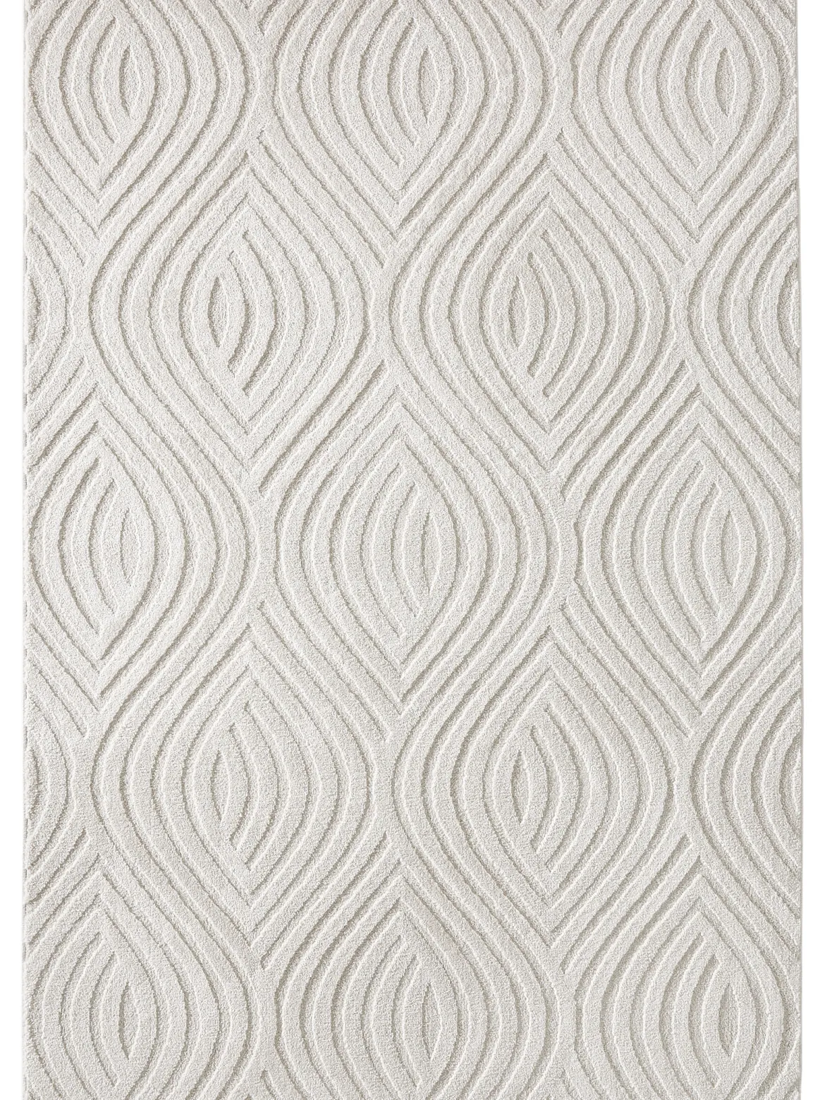 Rombo Moderner Teppich, Offwhite