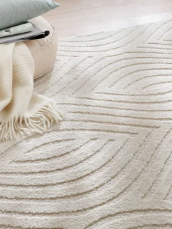 Rombo Moderner Teppich, Offwhite