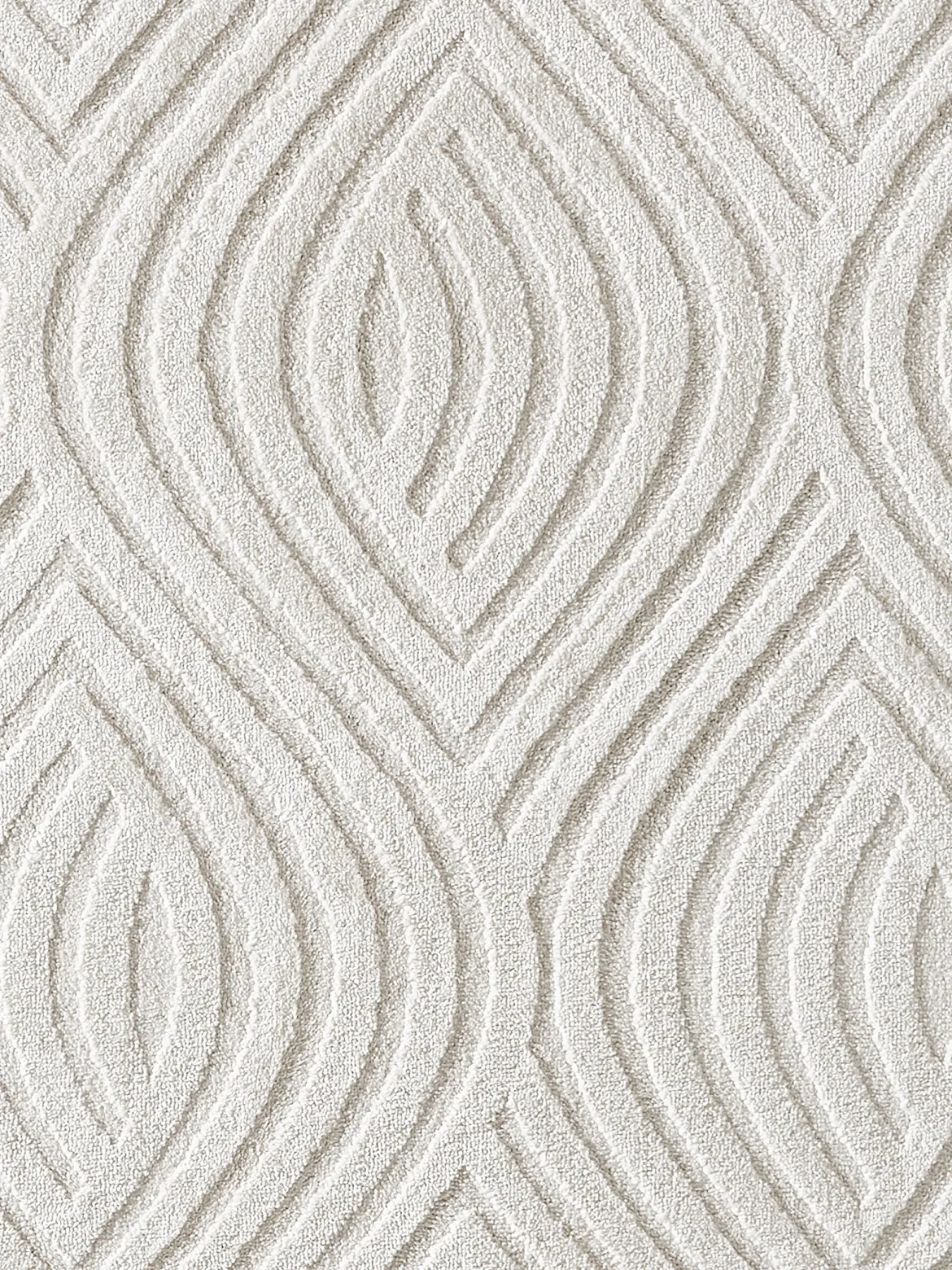 Rombo Moderner Teppich, Offwhite