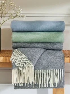 Runa Wolldecke, Offwhite/grau