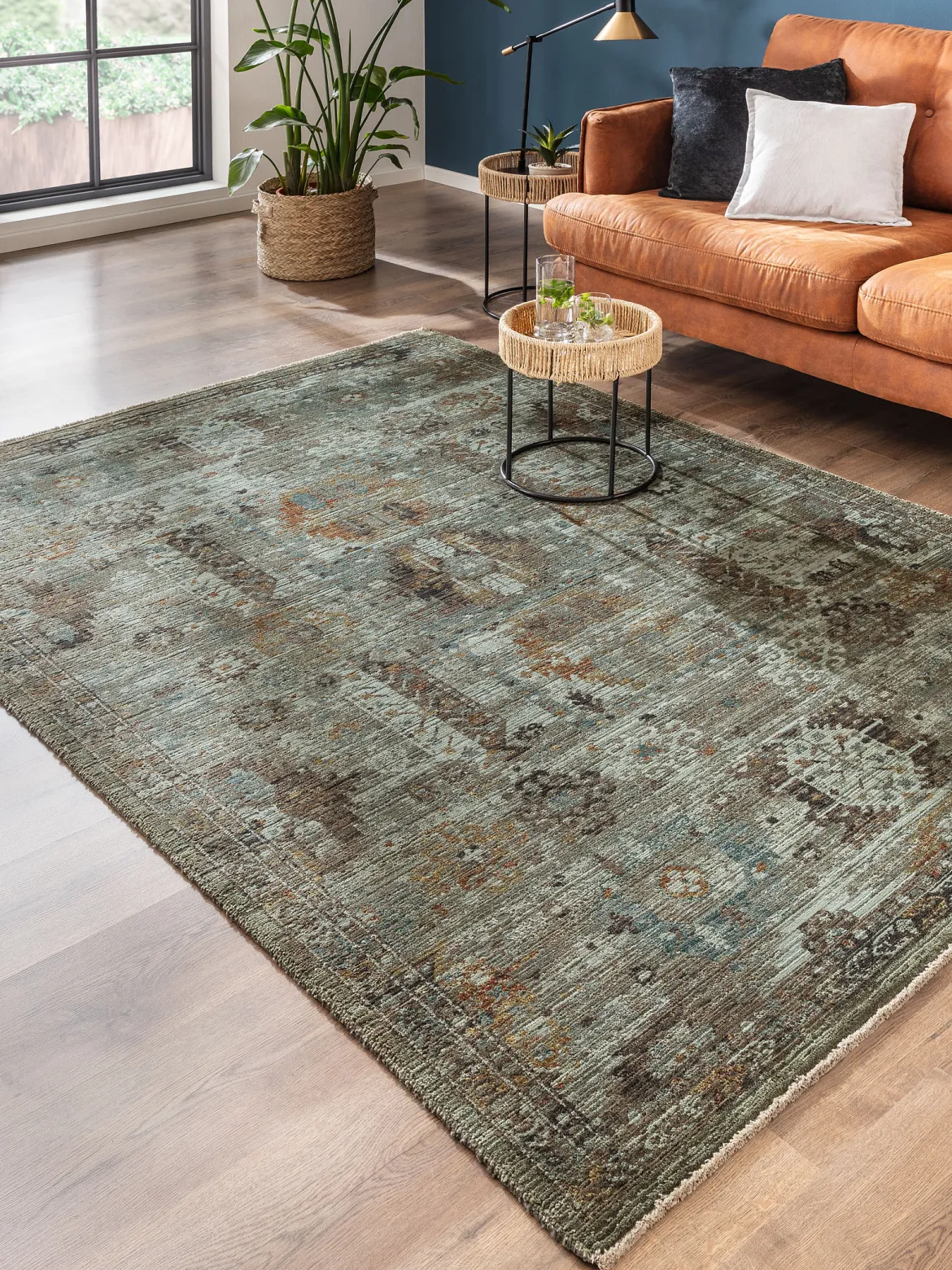 Saldala Vintage-Teppich, Dark-Green