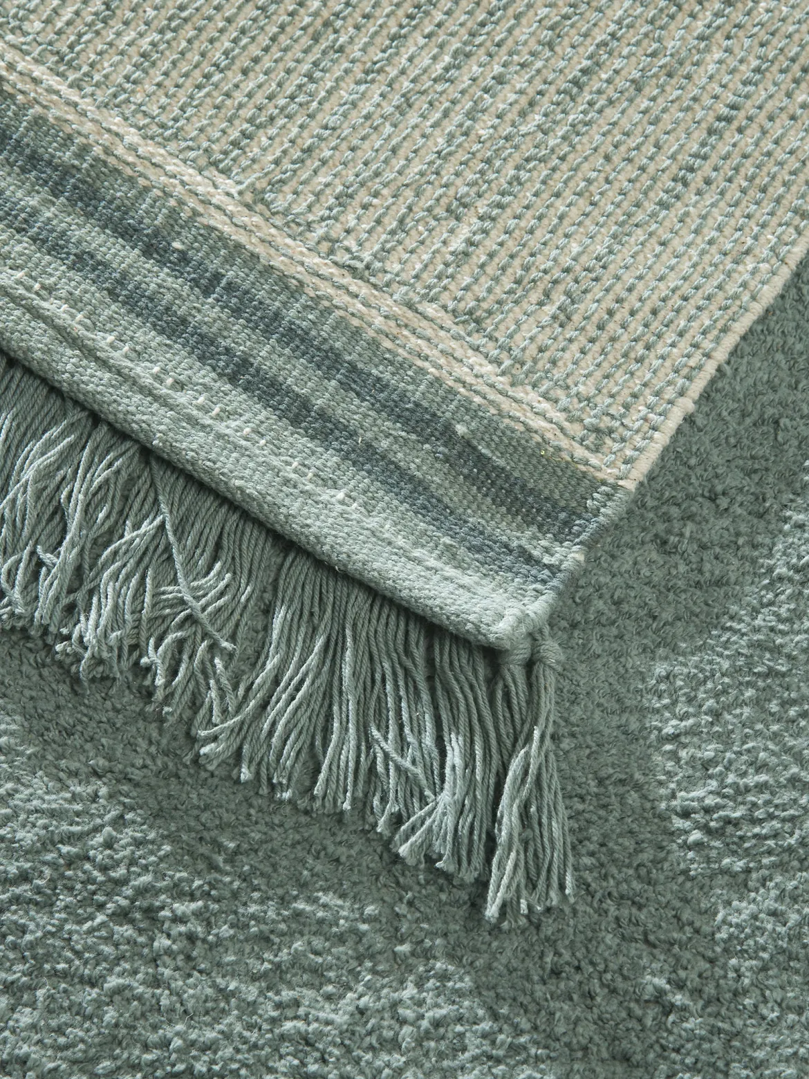 Sandby Uni-Teppich, Blaugrau