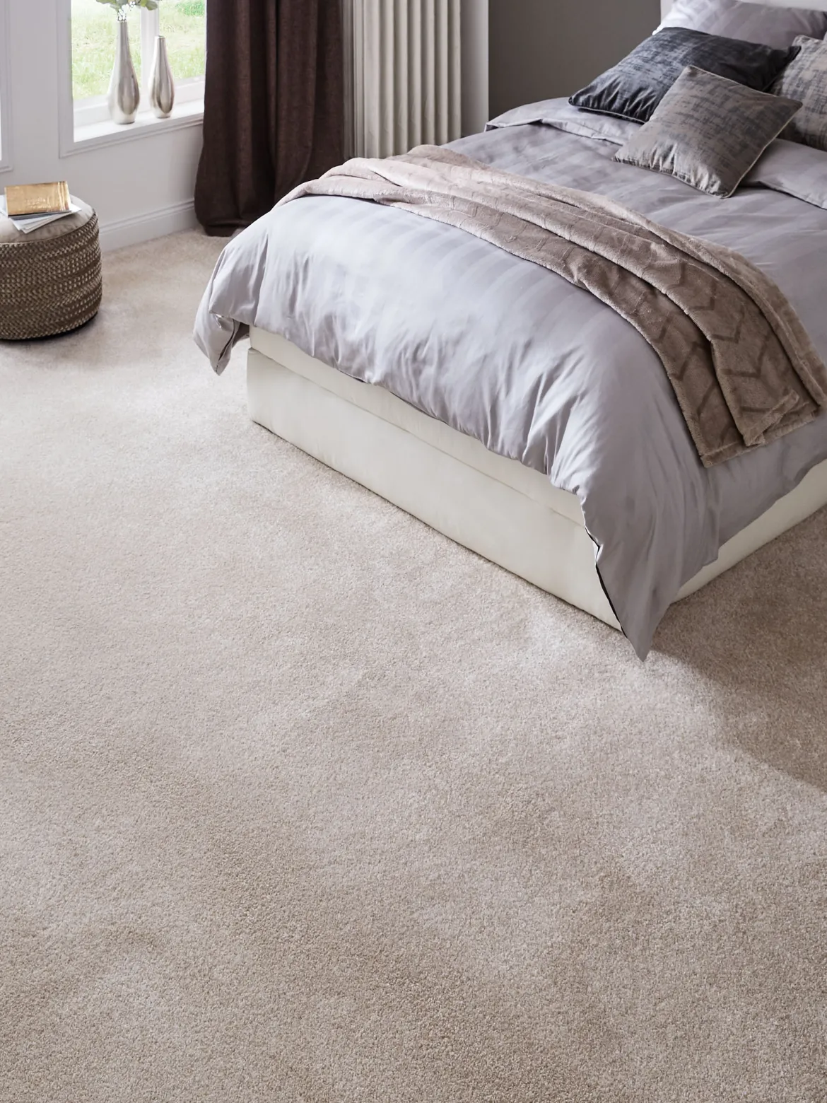 Satin Velours-Teppichboden, Silver 93