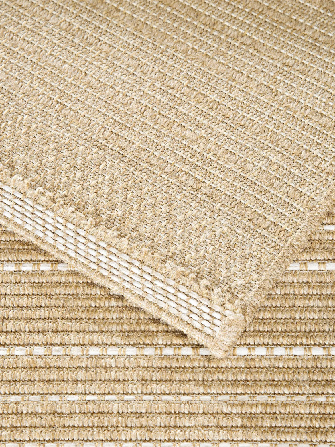 Savaneta Outdoor-Teppich, Weiss/Natur