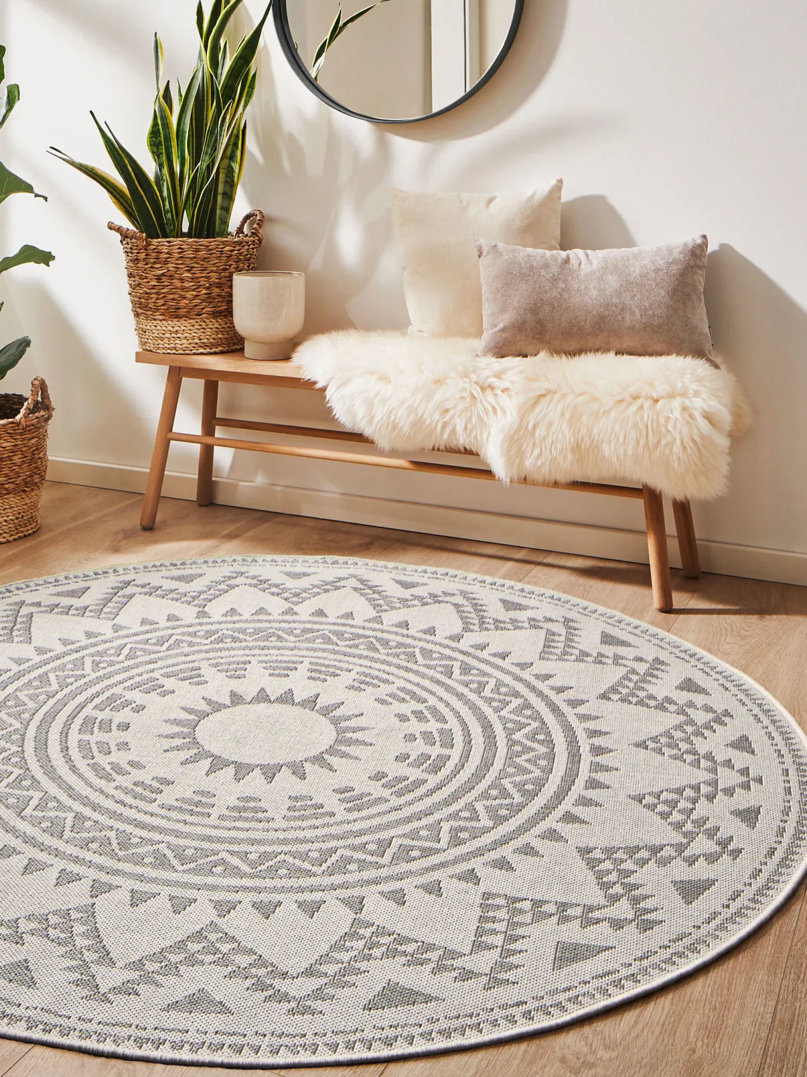 Savela Outdoor-Teppich, Creme
