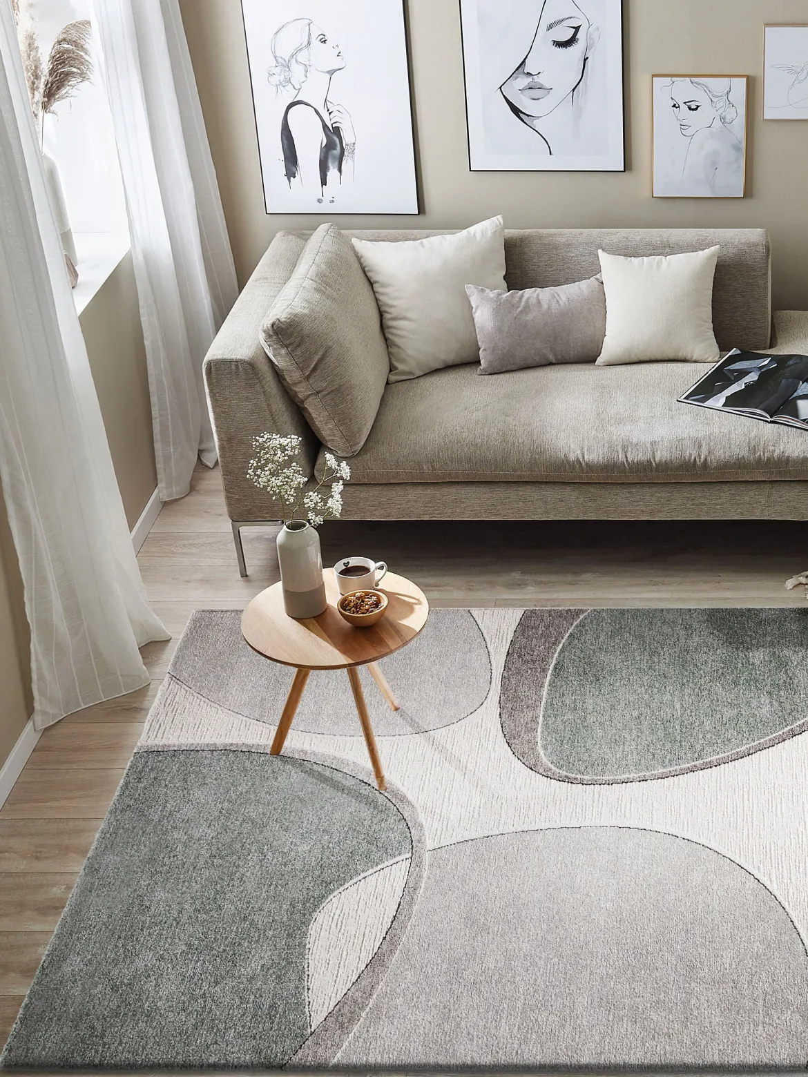 Saxum Moderner Teppich, Mint