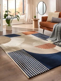 Sellano Moderner Teppich, Navy