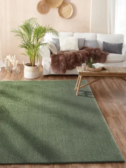 Sensation Hochflor-Teppich, Moosgrün