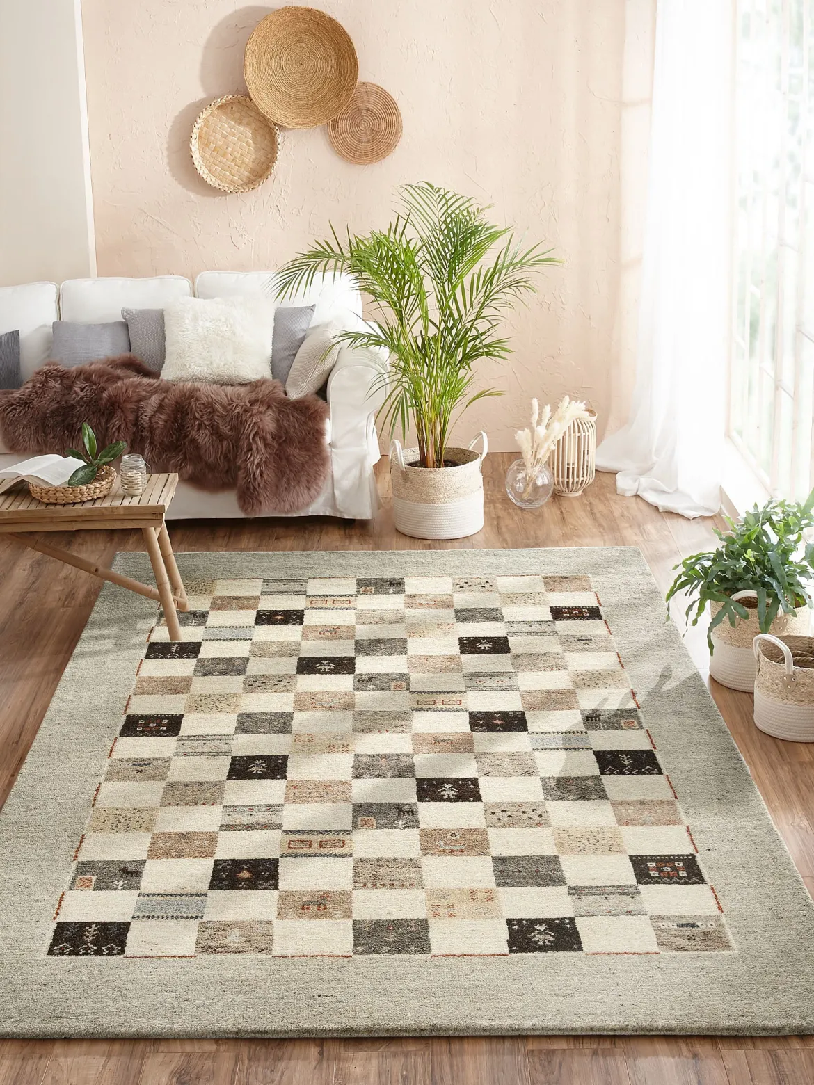 Shankapur Gabbeh-Teppich, Grey Natural