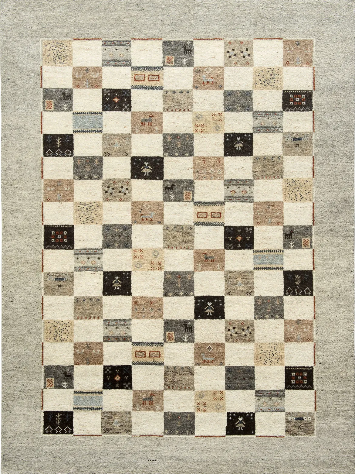 Shankapur Gabbeh-Teppich, Grey Natural