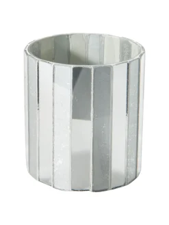 Silver Stripes Windlicht, Silver