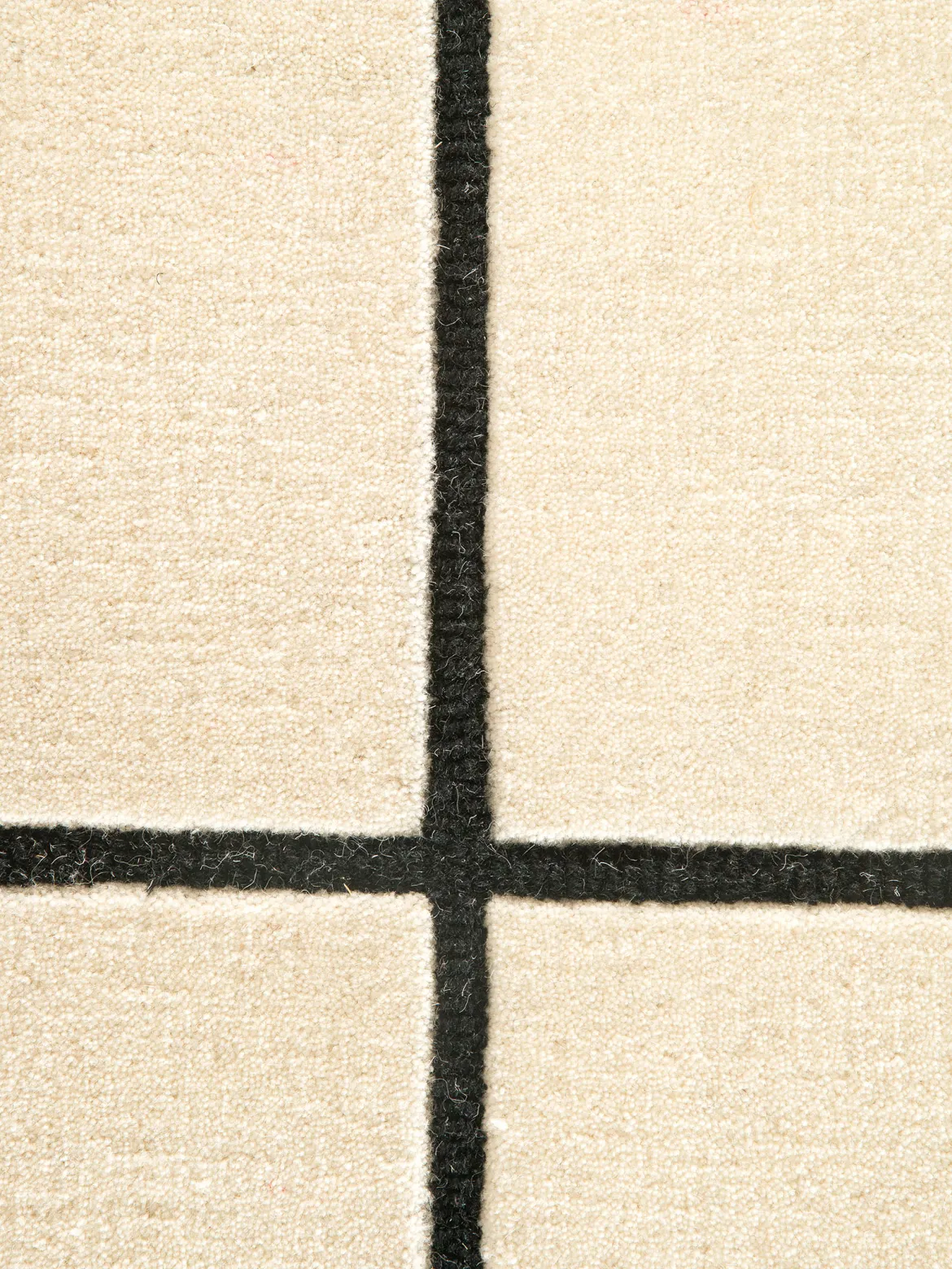 Skarup Woll-Teppich, White/Black