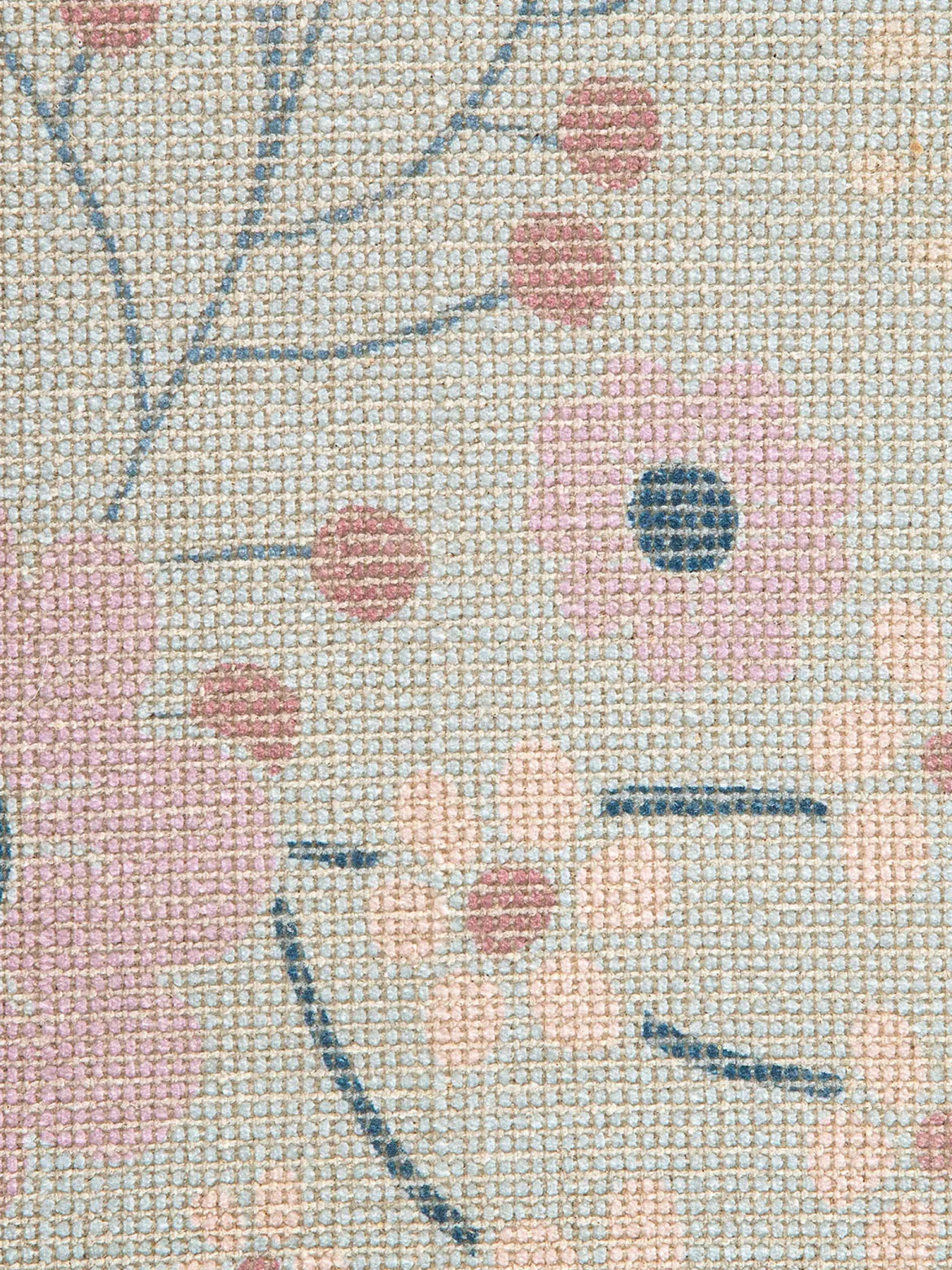 Sky Garden Vintage-Teppich, Softblue Meadow