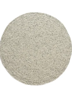 Smedby Filzkugel-Teppich, Grey Natural