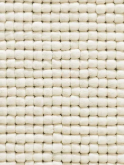 Smedby Filzkugel-Teppich, White