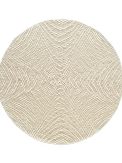 Smedby Filzkugel-Teppich, White