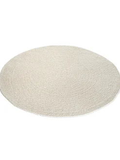 Smedby Filzkugel-Teppich, White