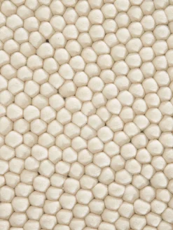 Smedby Filzkugel-Teppich, White