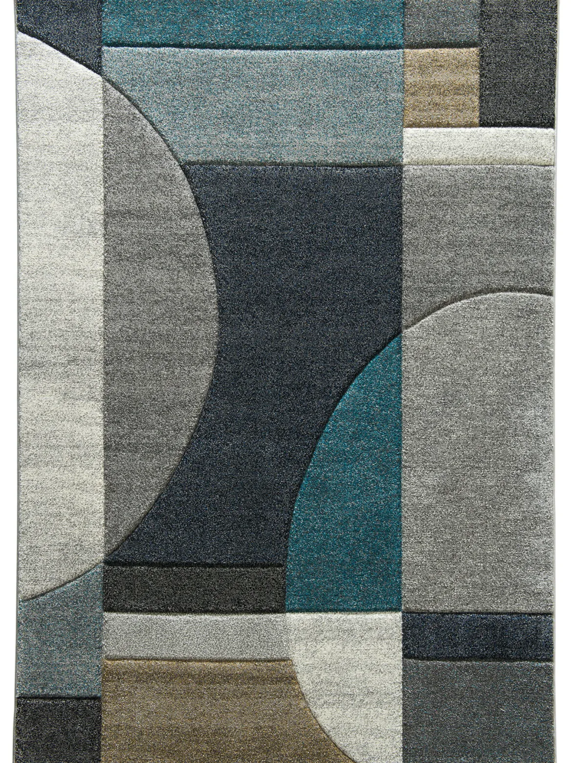 Stampino Moderner Teppich, Blau