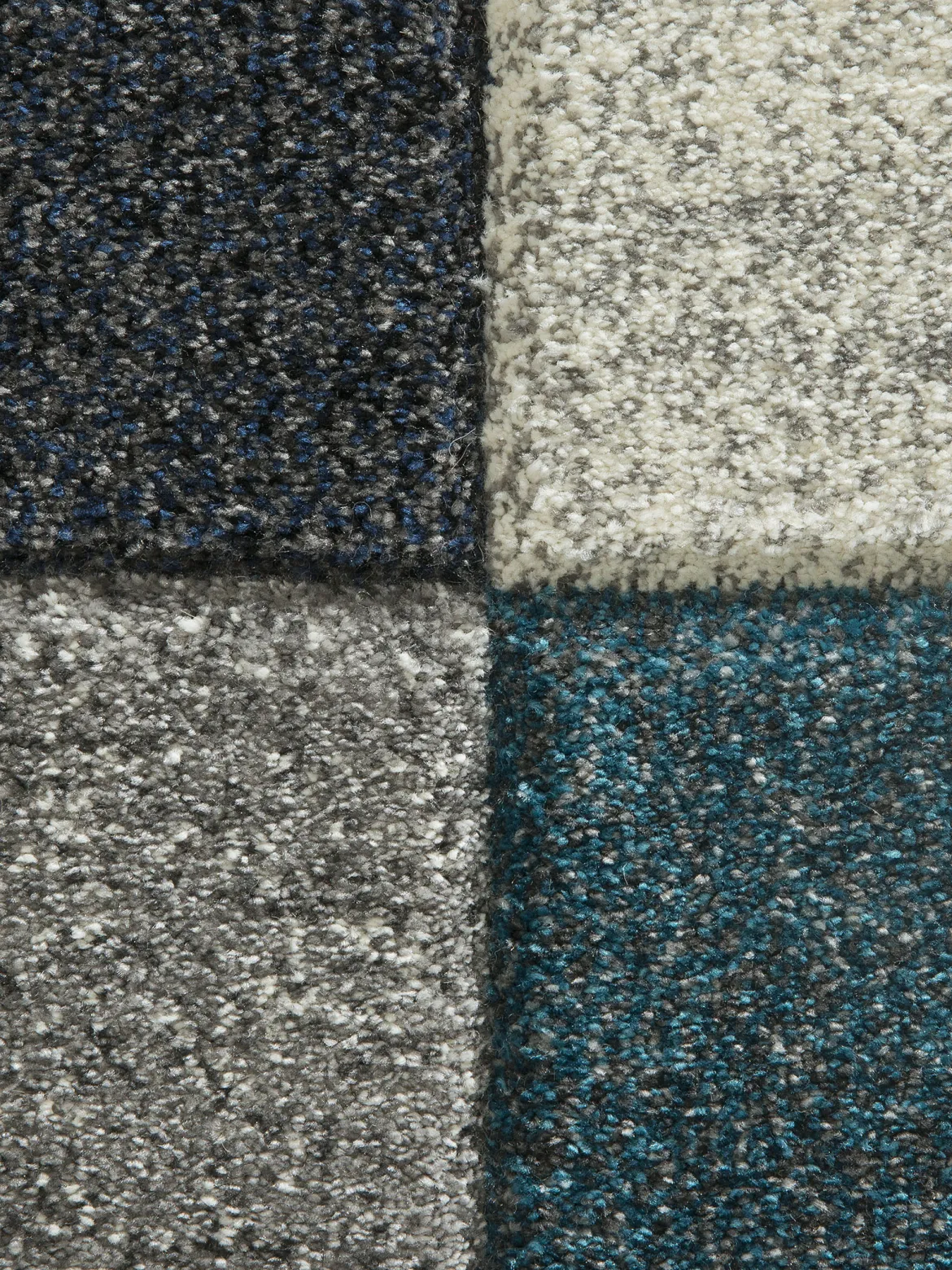 Stampino Moderner Teppich, Blau