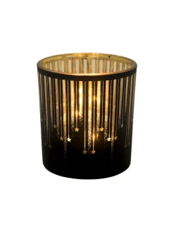 Starletti Windlicht, Schwarzgold