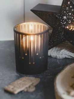 Starletti Windlicht, Schwarzgold
