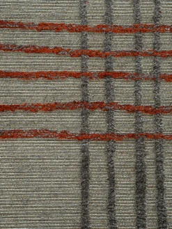 Stribe Vintage-Teppich, Grey-Terra