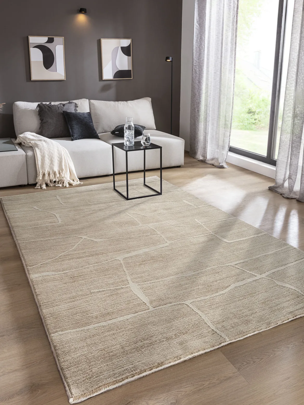 Sunbury Moderner Teppich, Caramel