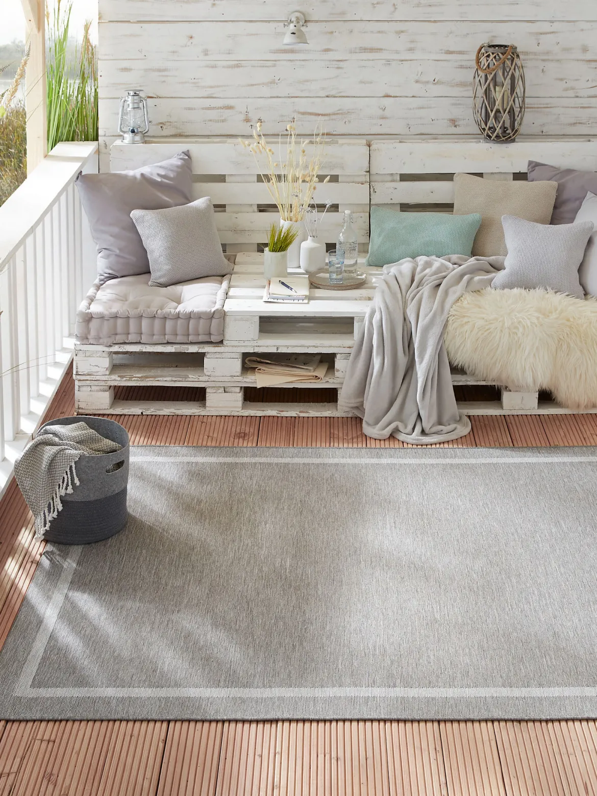 Svana Outdoor-Teppich, Silber