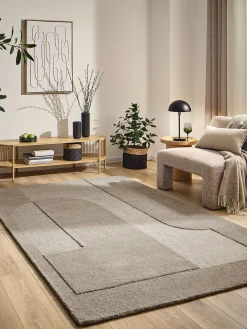 Taastrup Moderner Teppich, Stone Grey