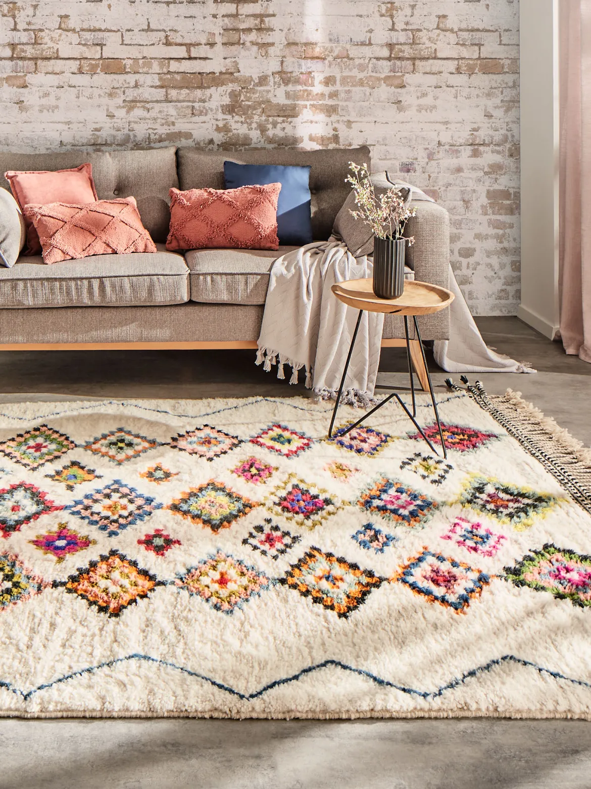 Tafila Berber-Teppich, Creme