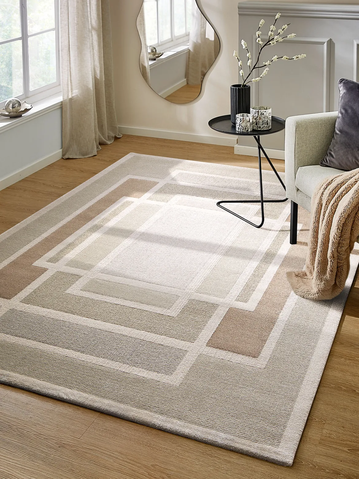 Tamdrup Moderner Teppich, Taupe