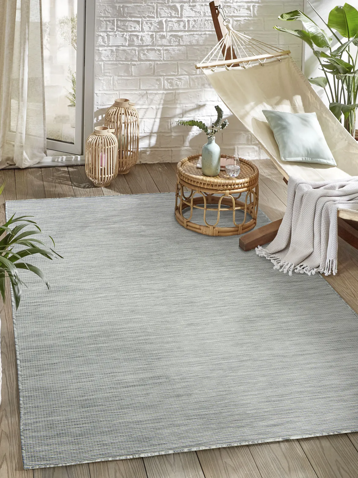 Taormina Outdoor-Teppich, Silber