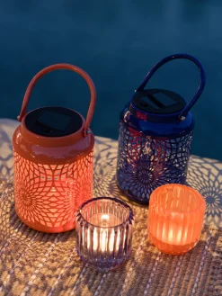 Tavano Outdoor-Solarleuchte, Dunkelblau