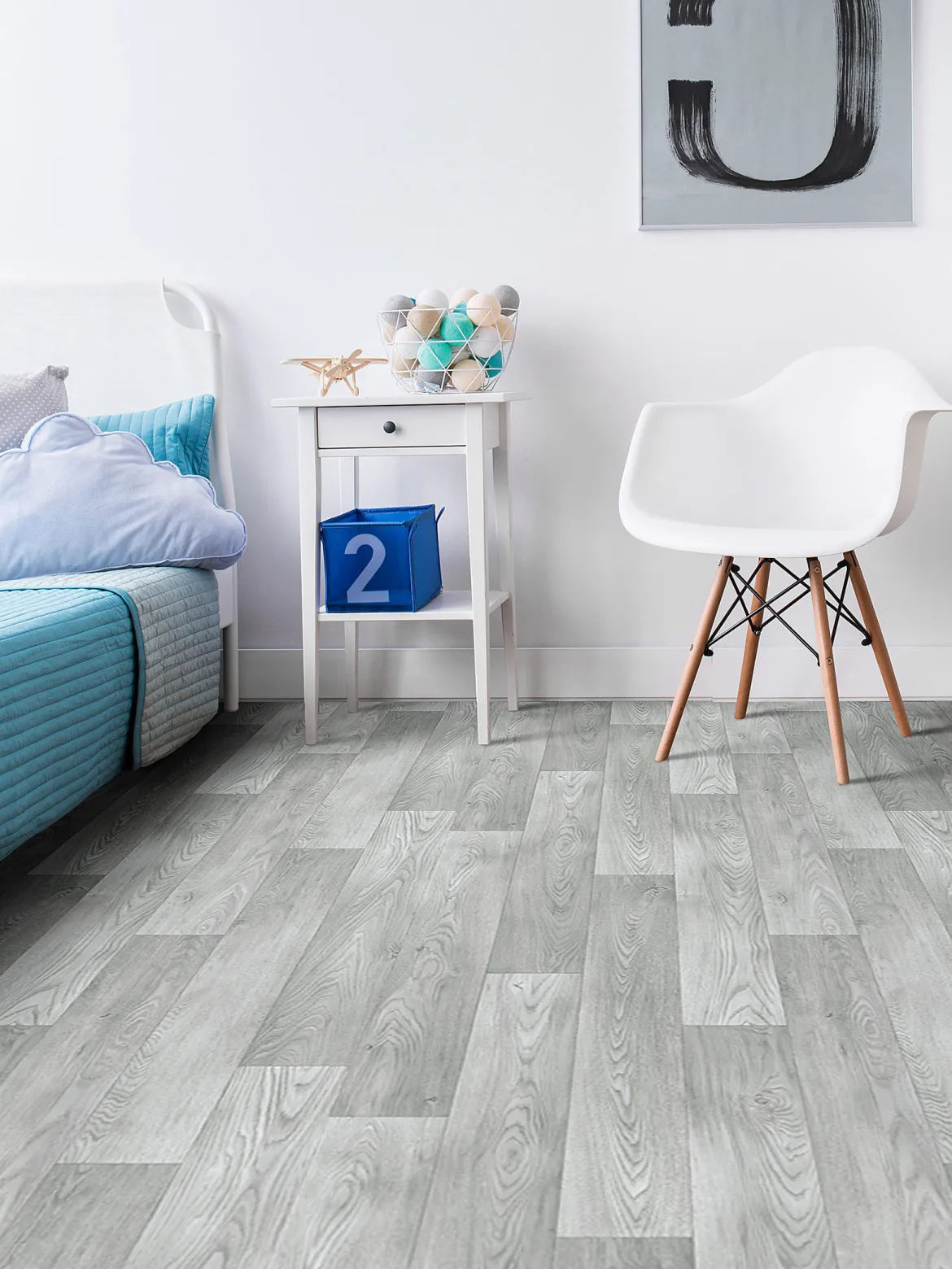 Texwood Vinyl-Rollenware, Eiche Grau 997L