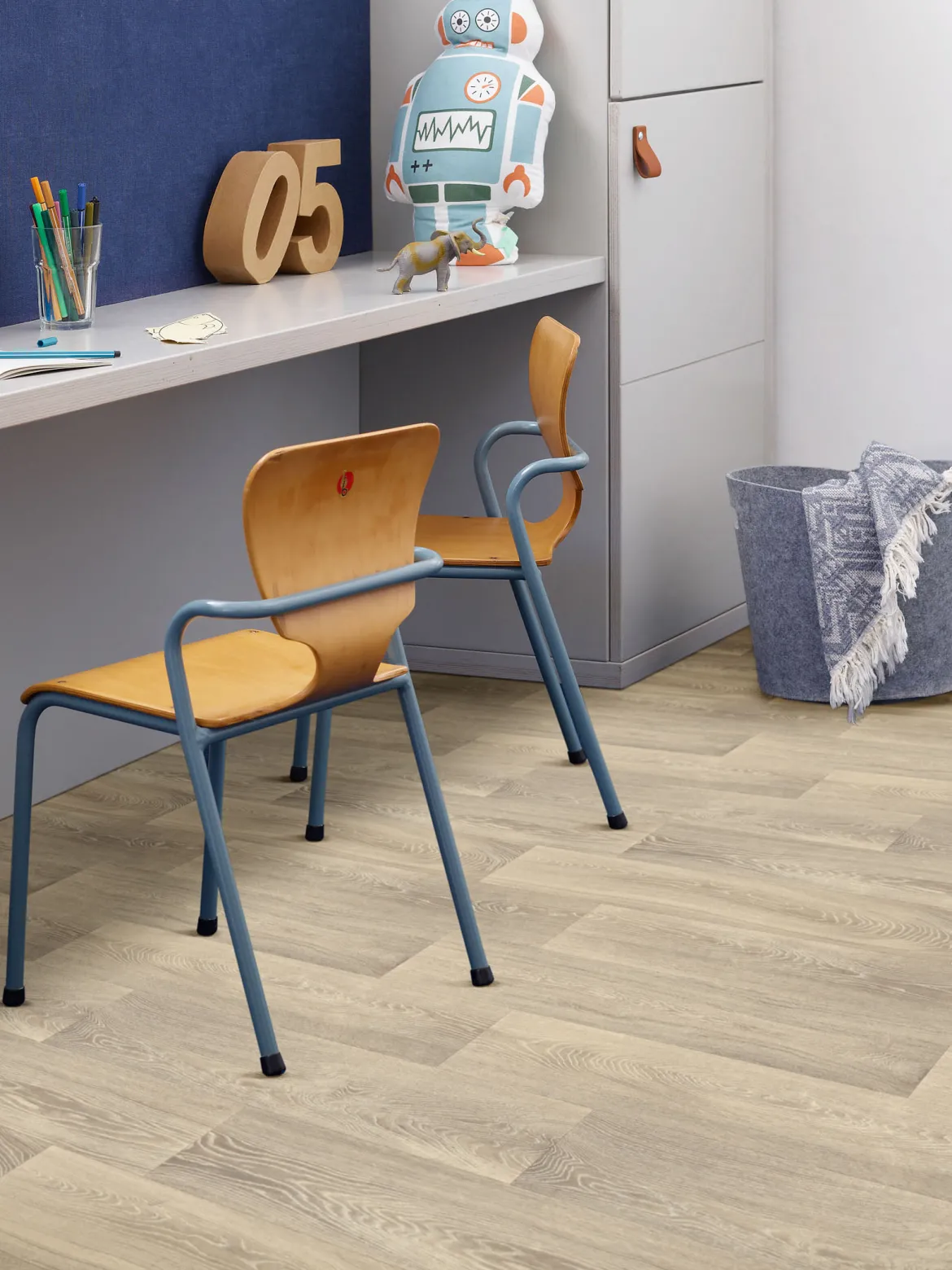 Texwood Vinyl-Rollenware, Eiche Zinn 190