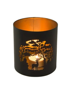 Tirano Windlicht, Black/Gold
