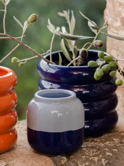 Toban Vase, Blau