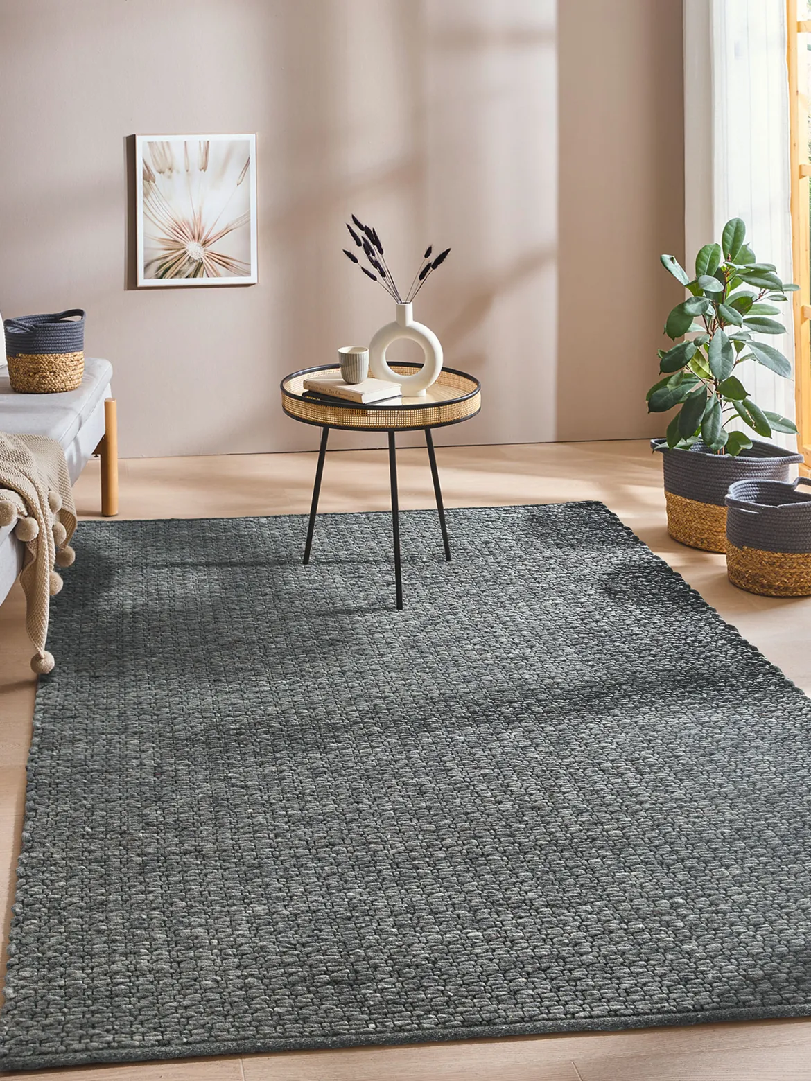 Toftlund Woll-Teppich, Dark Grey