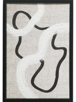 Ulana Leinwand-Druck-handbemalt, Grau
