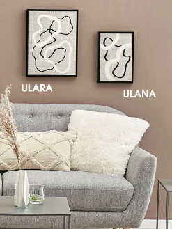 Ulana Leinwand-Druck-handbemalt, Grau