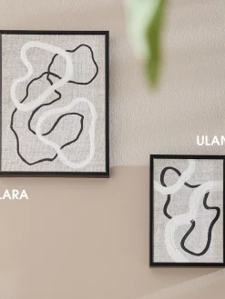 Ulana Leinwand-Druck-handbemalt, Grau