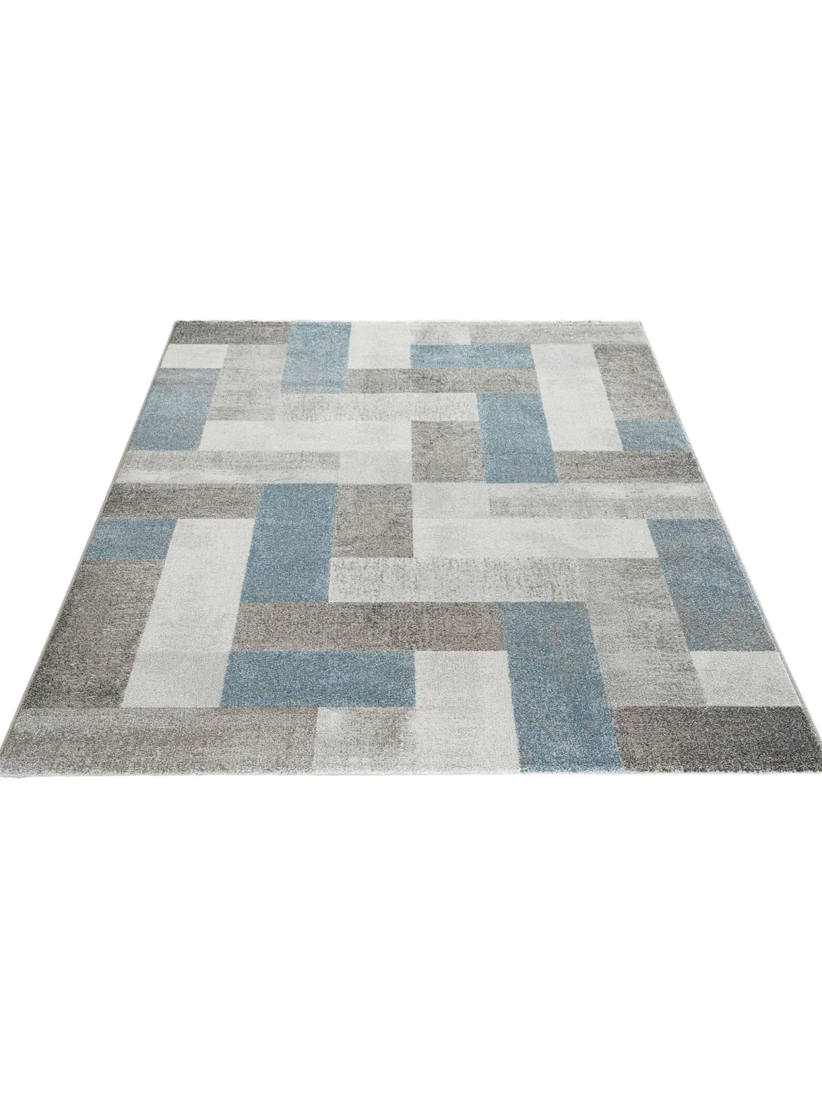 Urban Maze Moderner Teppich, Blue Avenue