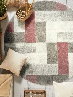 Urban Maze Moderner Teppich, Berry