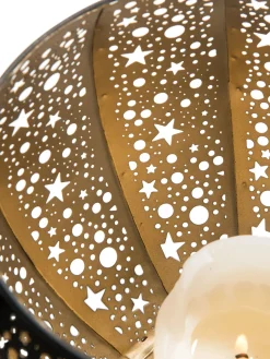Verano Windlicht, Black/Gold