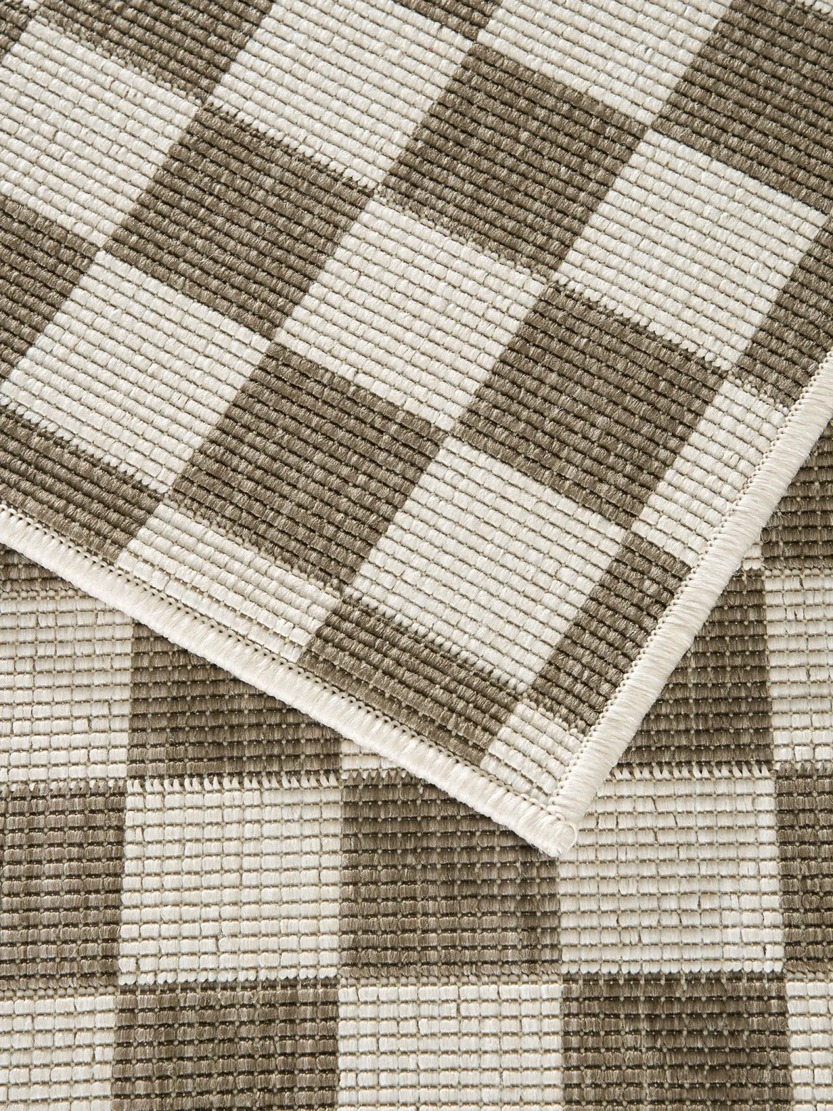 Waikato Outdoor-Teppich, Braun/Weiss